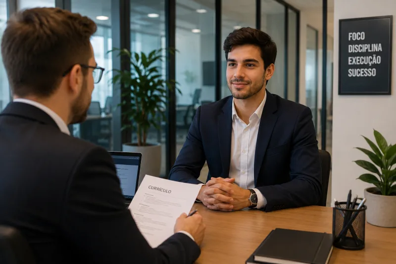 Entrevista de emprego em escritório